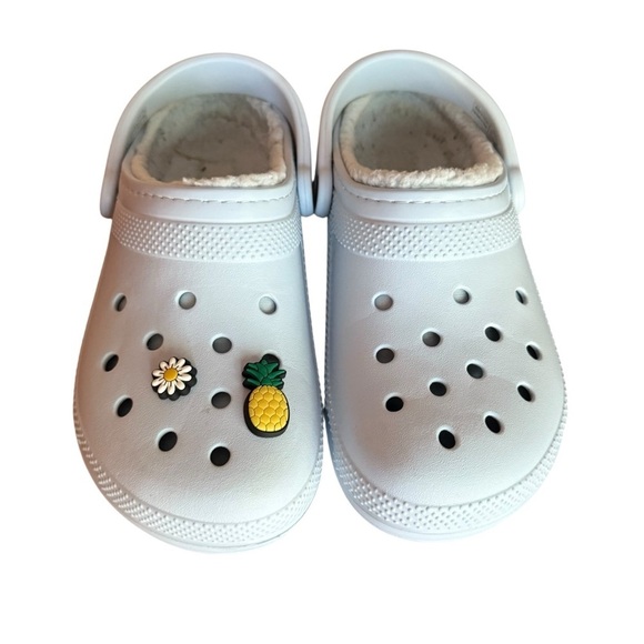 CROCS CLASSIC LINED CLOG Mens & Womens Mineral Blue decorative charm Sz 8 - Picture 3 of 10